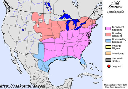 Field Sparrow - Range Map