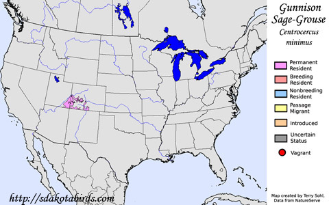 Gunnison Sage-Grouse - Range Map
