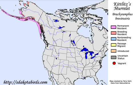 Kittzlitz's Murrelet - Range Map