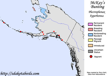 McKay's Bunting - Range Map